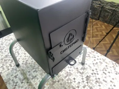 Печь дровяная "Сибтермо" малая  (эконом) + подарок (Датчик задымления)