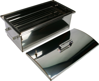 Коптильня двухъярусная нержавейка БК.06+сумка из брезента в подарок